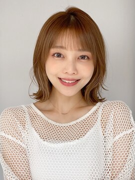 エトラ 渋谷店(etora) 前髪 外ハネボブ チェリーブラウン ミニウルフ"