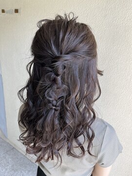 トランク(TRUNK) 地毛風透明感カラー+ふわふわハーフアップ