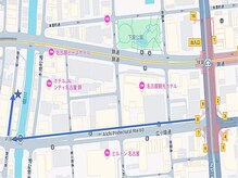 東山線「伏見駅」からLazoへの経路（徒歩7分）