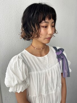 モナン(monan) ボブパーマボブショートボブハイライトウェーブプードルボブ