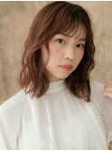 コーラルオレンジウェットヘアくびれミディアム310W上尾20代30代