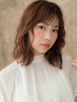 カバーヘア ブリス 上尾西口店(COVER HAIR bliss) コーラルオレンジウェットヘアくびれミディアム310W上尾20代30代