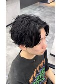 【KAZUKI】縦落ちのツイストパーマ
