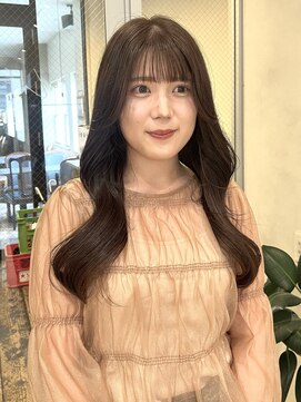 艶ダークブラウン×韓国風ロング
