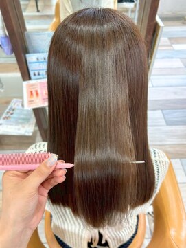 TJ天気予報 3t 日進店 ストレート/チョコレートブラウン/水素カラー/艶髪/艶感