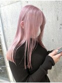 渋谷ブリーチカラーハイトーンホワイトピンクベージュカラー韓国