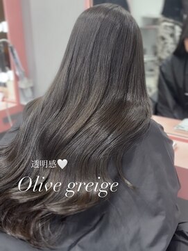 ボタン シブヤ(VOTAN SHIBUYA) オリーブ/グレージュ/韓国ヘア/渋谷/レイヤー/顔まわり