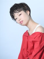 ヘアー アイス カンナ(HAIR ICI Canna)&nbsp;メリハリショート×無造作×刈り上げショート×透けグレー