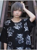 アイスグレージュにショートボブ☆