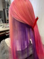 ヘアー リードレス(hair Re:dress)&nbsp;ビビットピンク◎インナーカラーユニコーン◎ストレートロング