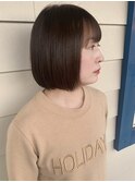 大人ショート ブラウン系 ツヤ髪 ミニボブ