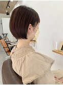 ☆丸みが可愛い柔らかショートボブ☆ピンクブラウンカラー