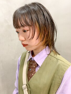 テトヘアー(teto hair) ウルフカット、ミディアムウルフ、インナーカラー