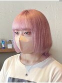 ピンクボブ/ボブウルフ/ホワイトピンク