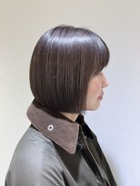 フィーユ(feey)&nbsp;ブリーチハイライト　カーキベージュ　ボブ