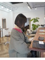 ルート(root)&nbsp;ミニボブ　内巻き　地毛風カラー