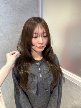 ナチュラル 渋谷店(Natural) 姫カット、レイヤースタイル、柔らかオリーブベージュ