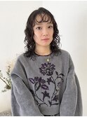 ウルフカット×くるくるパーマ