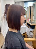 小顔タッセルボブ×美髪/イメチェン[ボブ/縮毛矯正/丸型卵型]