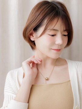 カバーヘア ブリス 北浦和(COVER HAIR bliss) 美髪アプリコットオレンジマッシュショートボブZ北浦和30代40代