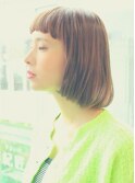 大人ガーリー/チョコレート/プリカール/小顔カット/外ハネボブ