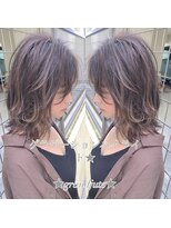 グランジュテ(grandjute) 白髪ぼかし カラー ハイライト デジタルパーマロング