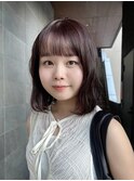 (snuw_hotaru)レイヤーボブマロンベージュラベンダーミルクティ