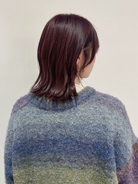 ビーハイブ 仙台駅前店(Behive) カシスラベンダー/ブリーチカラー/ボブミディアム/20代