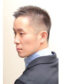 メンズビジネスバーバーベリーショートソフトモヒカン理容