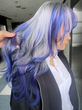 イエナ 渋谷(IENA) ダークラベンダーグレージュレイヤーボブケアブリーチ