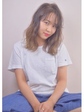 イマジン 川越(IMAGINE) シースルーバングと相性ぴったりの切りっぱなしロングスタイル