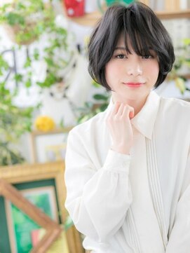 カバーヘア ブリス 上尾西口店(COVER HAIR bliss) *bliss上尾*ショートでも◎黒髪ナチュラルくせ毛風カールa