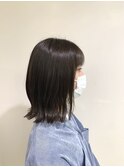 切りっぱなしボブ/ダークブラウン