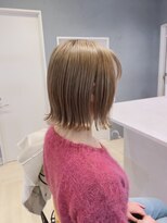 フランチェスカドット(francesca.)&nbsp;シルキーベージュ×切りっぱなしボブ【竹中慎治】梅田