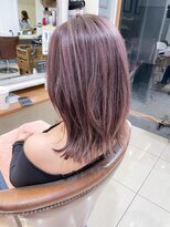 ネオリーブアイム 横浜西口店(Neolive aim)&nbsp;くびれミディアムボブ ピンクベージュ【横浜】K