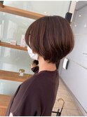 小顔ボブ＊ひし形シルエット＊マロンブラウン【ZinaCENTRAL】