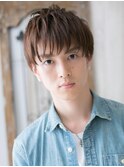 長めバングで一歩リードの栗色フレッシュウルフヘアS南越谷