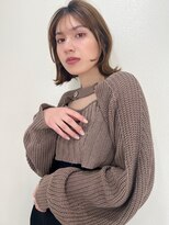 マリアバイアフロート(Maria by AFLOAT) 【山田】小顔レイヤーミルクティーベージュ切りっぱなしボブ