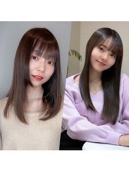 ヘアリゾートハピネスの写真/「髪の癖やうねりでセットがうまくキマらない」そんな貴方にオススメ◎真っすぐすぎない自然なストレート！