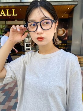 ディーエックス ウエスト(Dxxxx WEST) 外ハネシースルーボブ　ボブ/ショート/カット/イルミナカラー