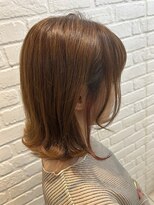 デイジー インデックスヘア 大島店(DAISY index hair)&nbsp;韓国ボブ外ハネ×ブラウンオレンジカラー￥10900