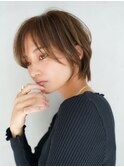 【GEEKS渋谷】ハンサムショート/ミルキーベージュ/ツヤ髪/透明感