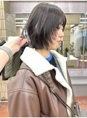 ブリーチなし オリーブ ボブ ウルフカット 栄/momoka
