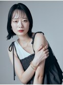 カットラインが美しい大人のボブヘア