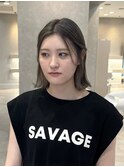 切りっぱなしボブ×インナーカラー