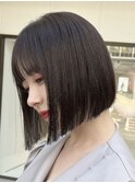 (ボブヘア/縮毛矯正/髪質改善/外はねボブ/きりっぱなしボブ)