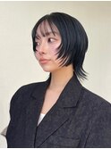イメチェン/ホワイトブロンド/外ハネボブ/ワイドバング/宜野湾