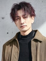 カットもパーマもイケメンパラダイス Men's天王寺 Men’sラフ質感ワイドバング × 大人マッシュ