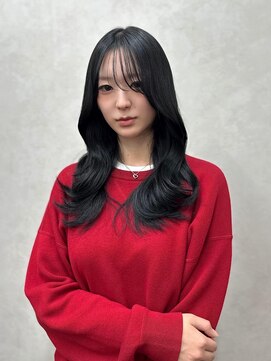 フレーム 博多店(FRAME) 韓国風レイヤーカット×ブルーブラック【福岡/博多】