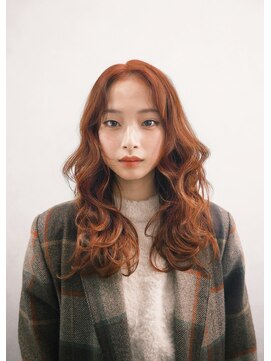 低ダメージブリーチ無しのダブルカラーで作るオレンジブラウン